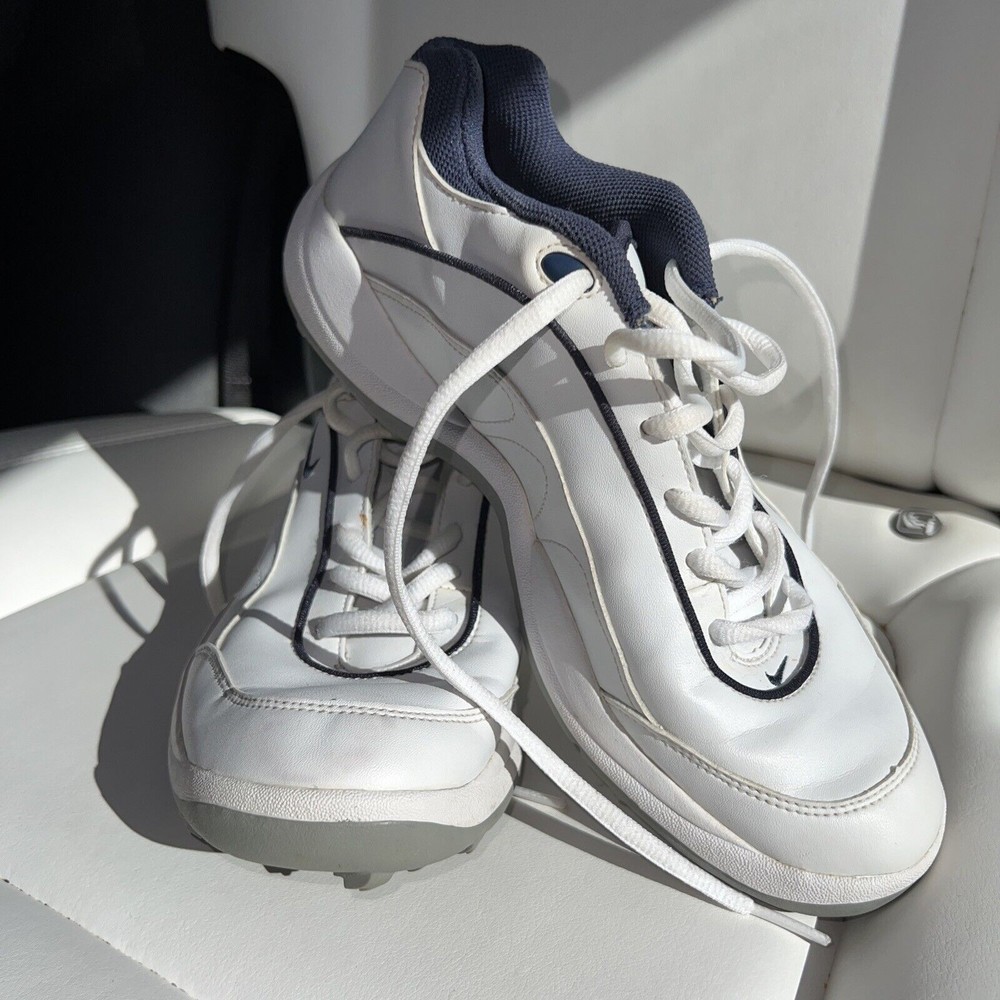 Nike Golf Shoes White 192105 141 Womens Size 6.5, EU‎ 37.5 Lace Up Soft Spikes